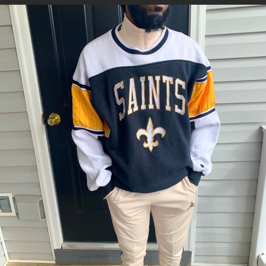 Vintage 90s Starter New Orleans Saints Nfl Football Sweatshirt 