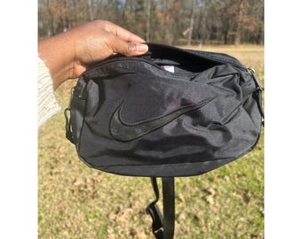 Nike Heritage vintage Fanny Pack Waist Bag Unisex OS Black Swoosh S7-KAN