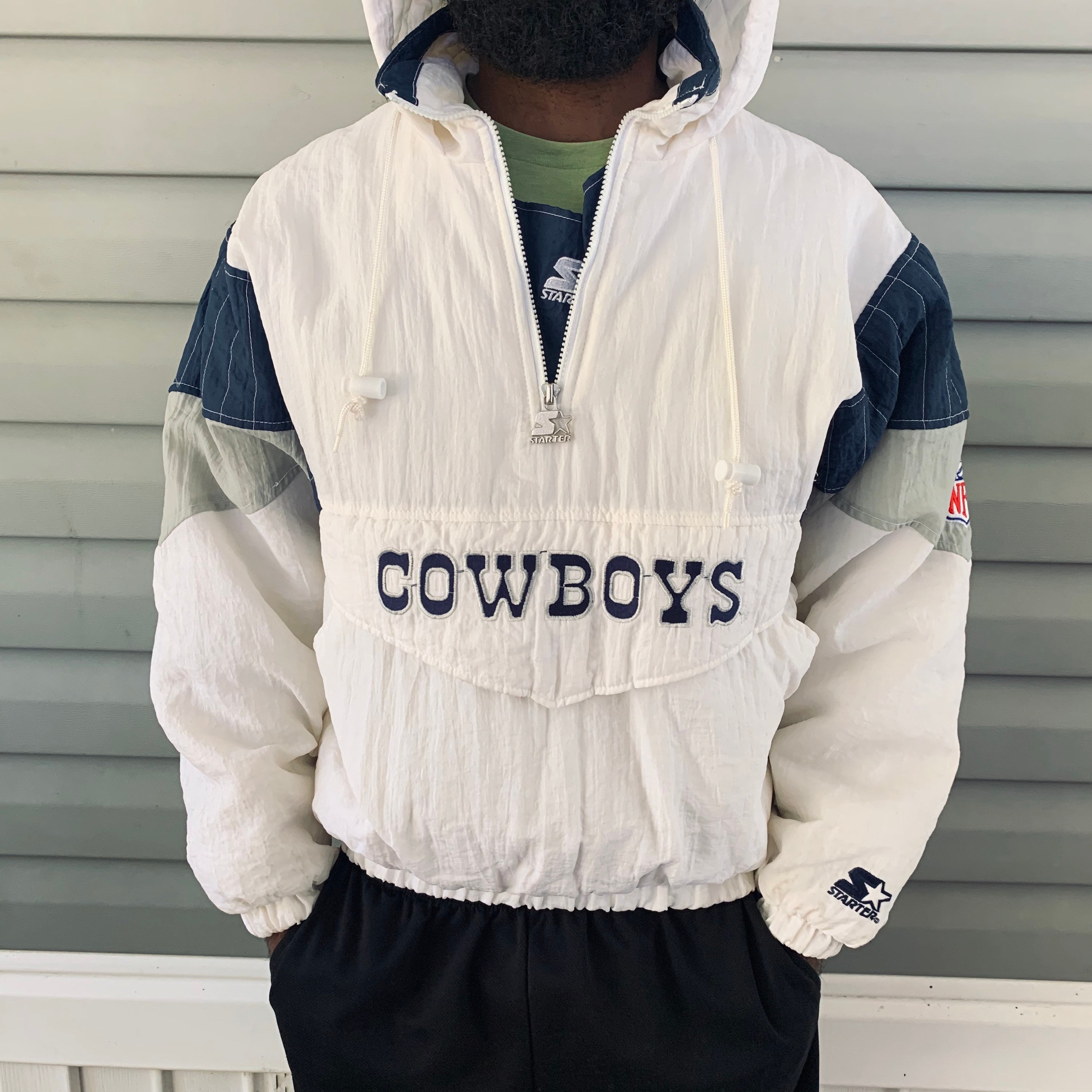 dallas cowboys pullover starter jacket