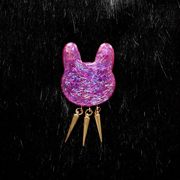 Neon Princess Single Bunny Hair Clip / Lightweight / Kawaii / Cute / Vaporwave
