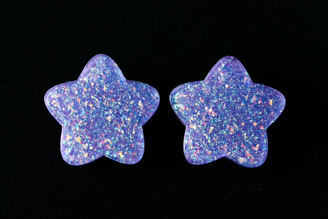 Chibi Star Rounded Chunky Chibi Purple Star Hairclips / Lightweight / Cute Gifts - Etsy