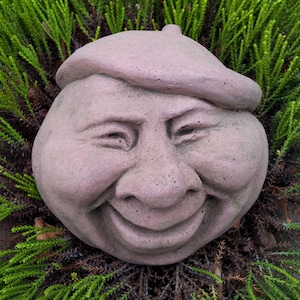 Stone Face Garden Garden Guardian Garden Sculpture Garden Figure Ghost Guardian Frenchman Pebble People Art Sandstone Antique Look Pe 20