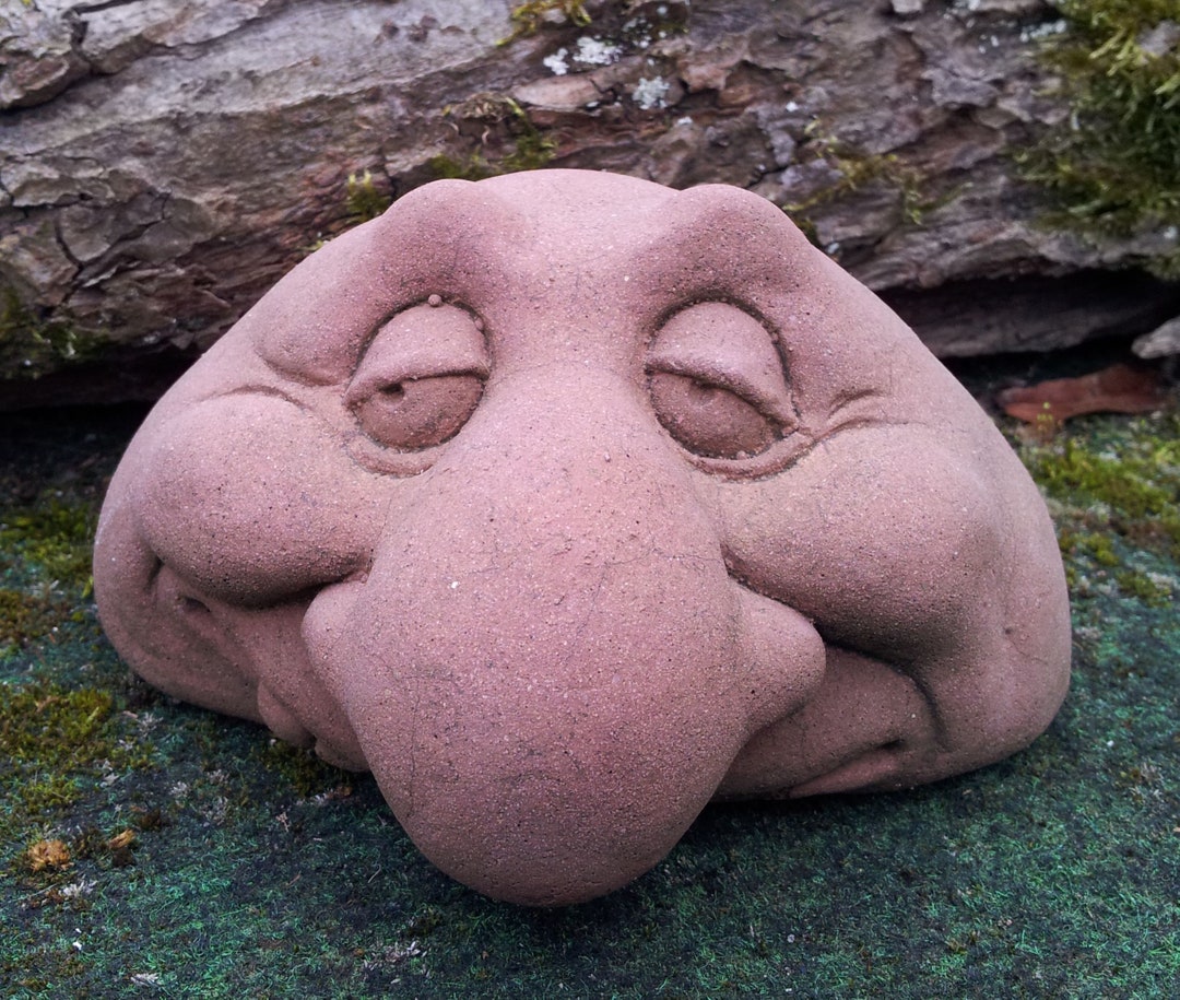 Stone Face Garden Garden Guardian Garden Sculpture Garden Etsy