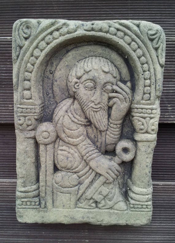 Relief Wandbild Heiliger Petrus groß Sandstein Antik Look Steinguß W 18 ROT Relief Wandbild Heiliger Petrus groß Sandstein Antik Look Steinguß W 18 ROT