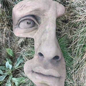 Face Mask Wall Picture Art Sandstone Antique Look H 72