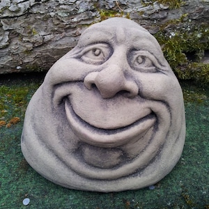 Stone Face Garden Garden Guardian Garden Sculpture Garden Figure Ghost Guardian Egghead Pebble People Art Sandstone Antique Look Pe 26