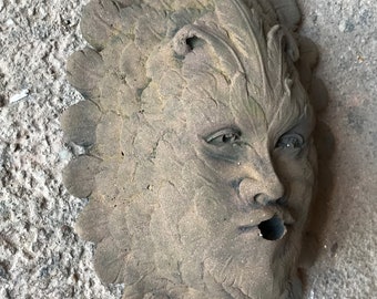 Fee Gesicht Wasserspeier Kopf Kunst Sandstein Antik Look E 27
