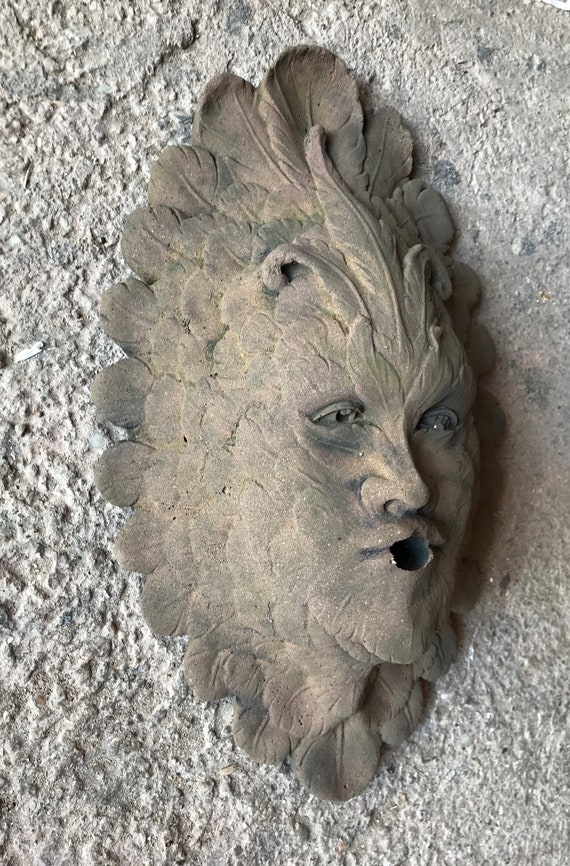 Fee Gesicht Wasserspeier Kopf E 27 Kunst Sandstein Antik Look Etsy