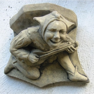 Fool Troll Juggler Medieval Console Base Art Sandstone Antique Look T 13
