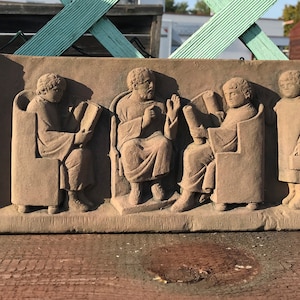 Roman scholar plate relief mural A 27 art sandstone