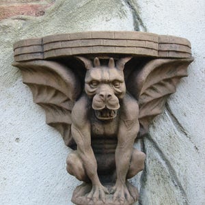 Console Base Gargoyle Art Sandstone Antique Look T 15