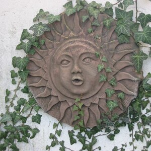 Sun Large Mural Relief Art Sandstone Antique Look F 02