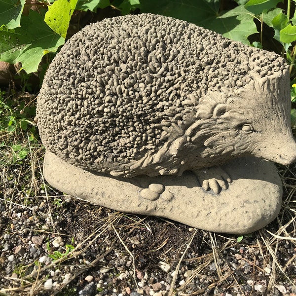 Igel groß Tier Skulptur Figur Kunst Sandstein Antik Look S 44