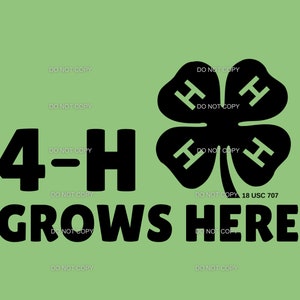 4H Grows Here SVG