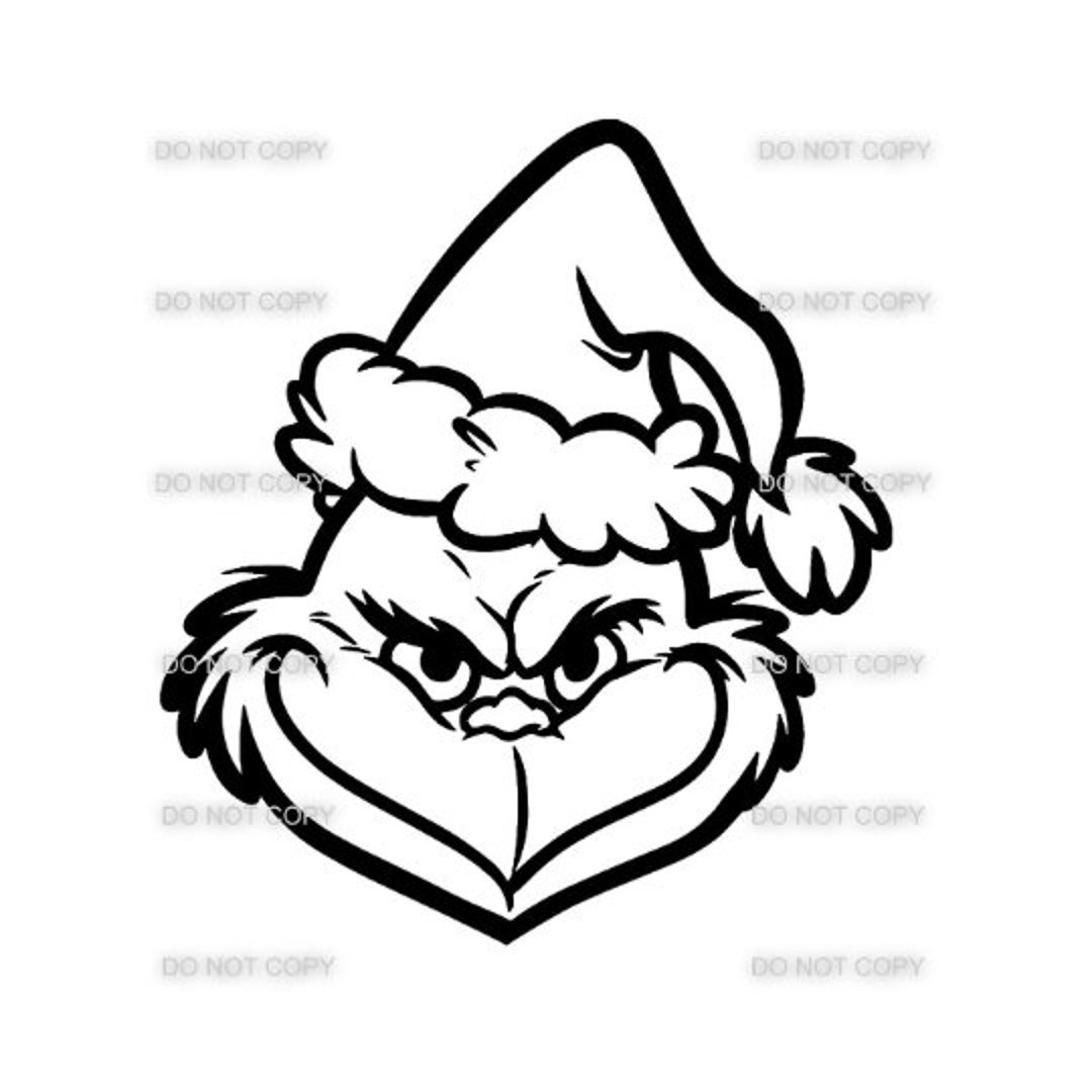 grinch face layered svg - etsy