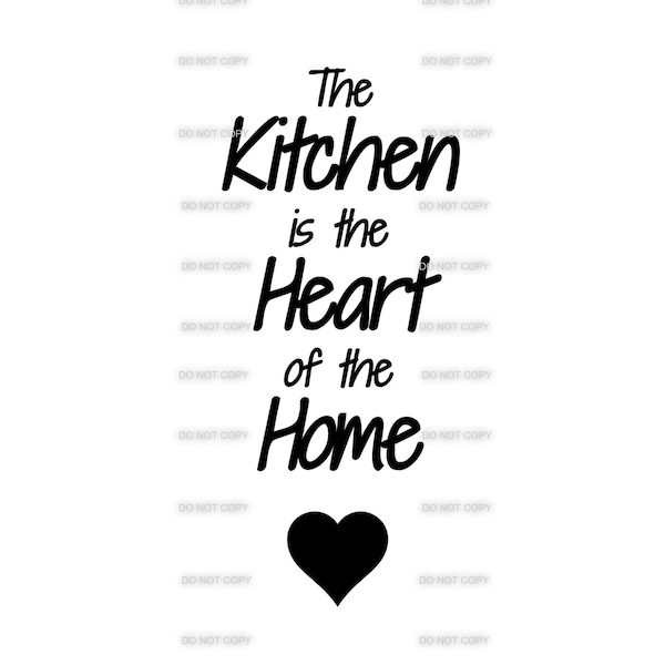 Kitchen is the Heart of the Home Svg Etsy