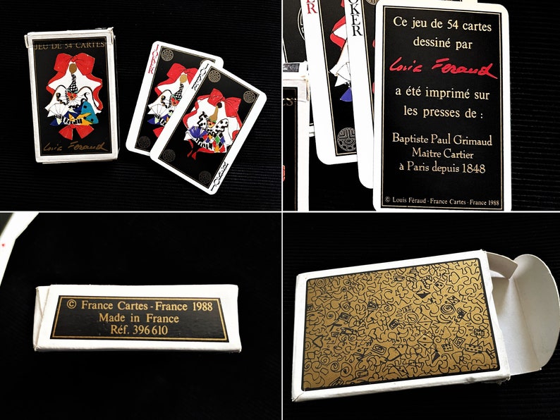 Grimaud Set of 54 vintage cards by fashion designer Louis F\u00e9raud