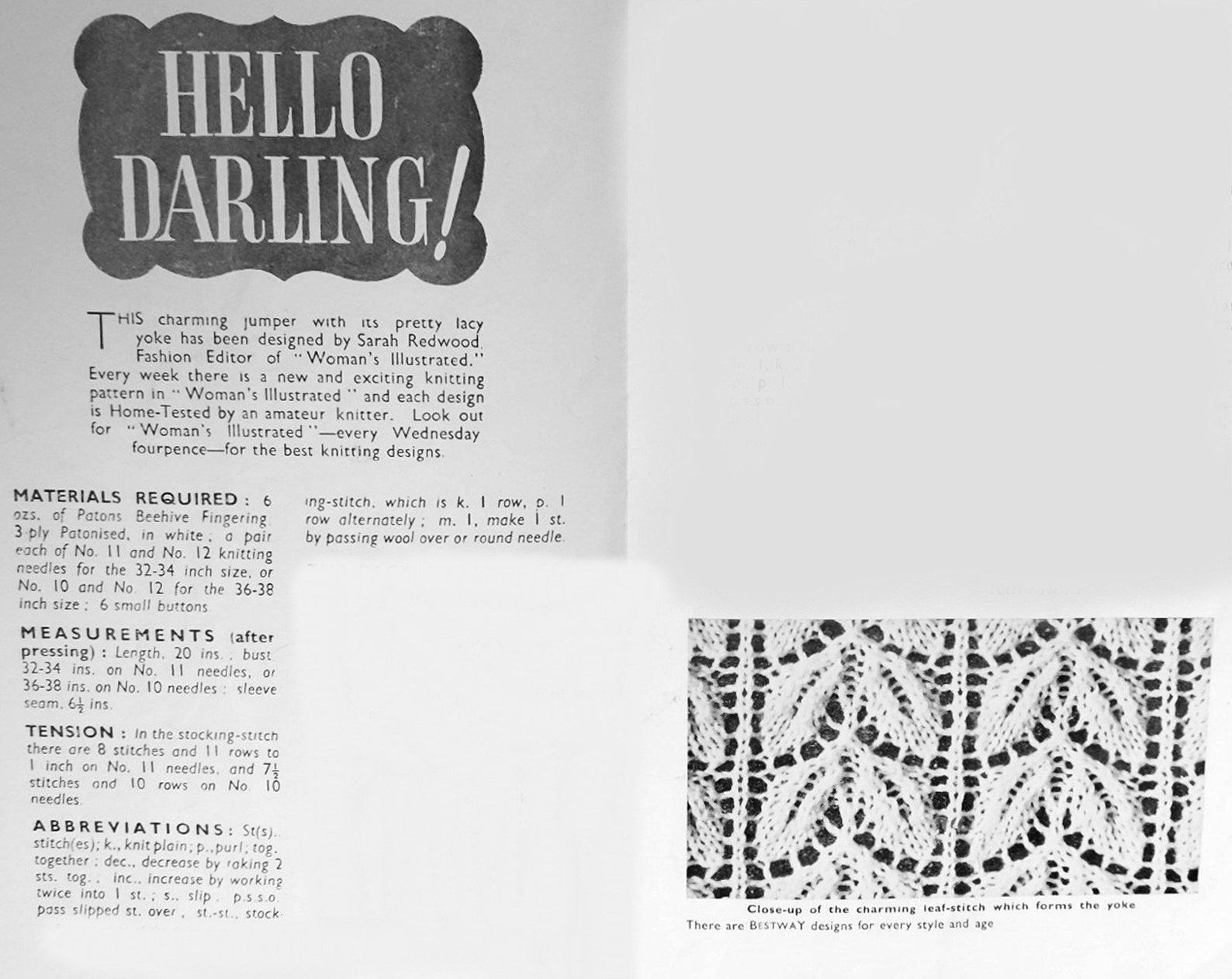 Lace Yoke Sweater Knitting Pattern PDF Womens Ladies Etsy UK