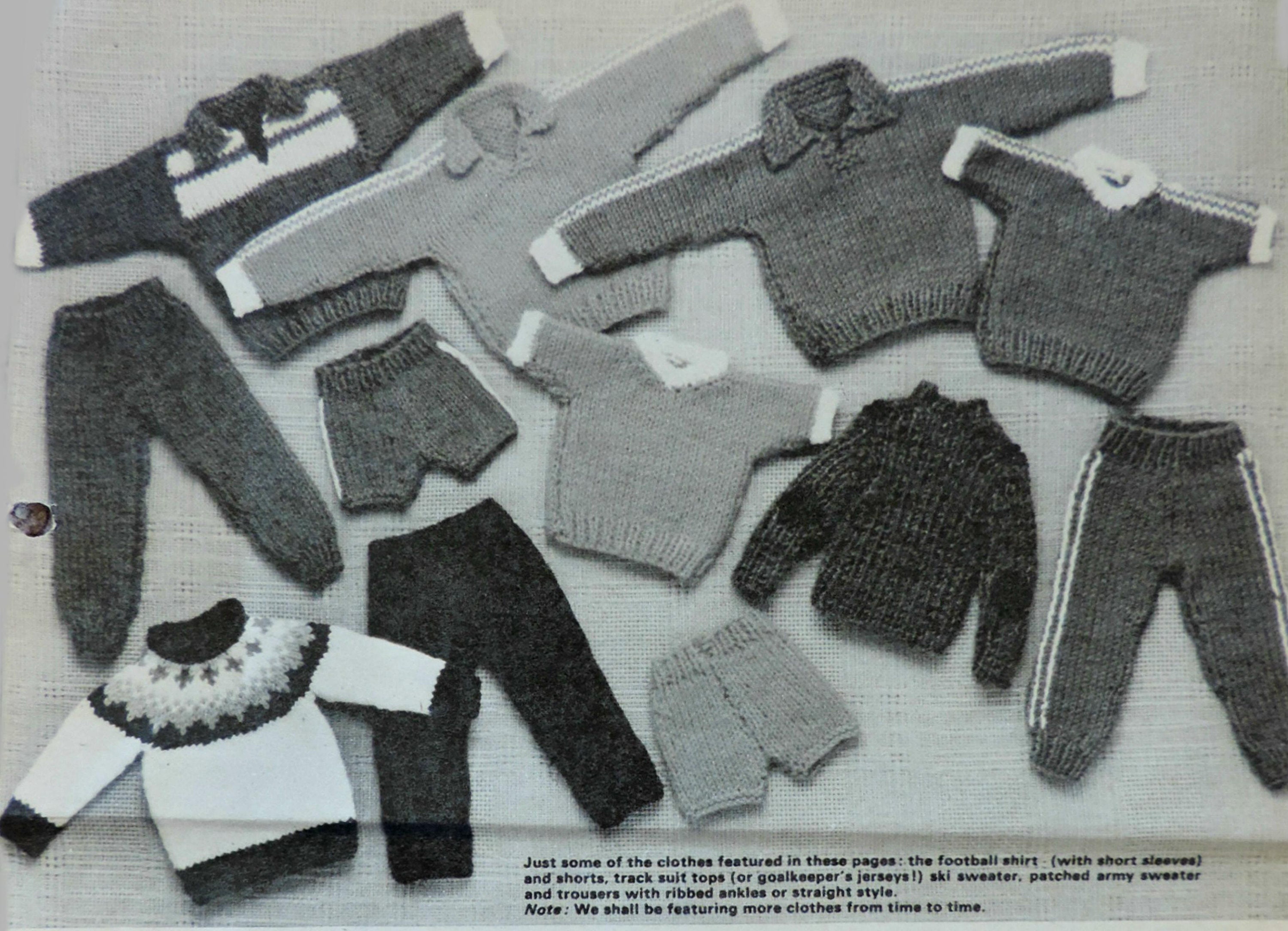 Action Man Doll Clothes Knitting Pattern PDF Sport Army Track - Etsy Canada