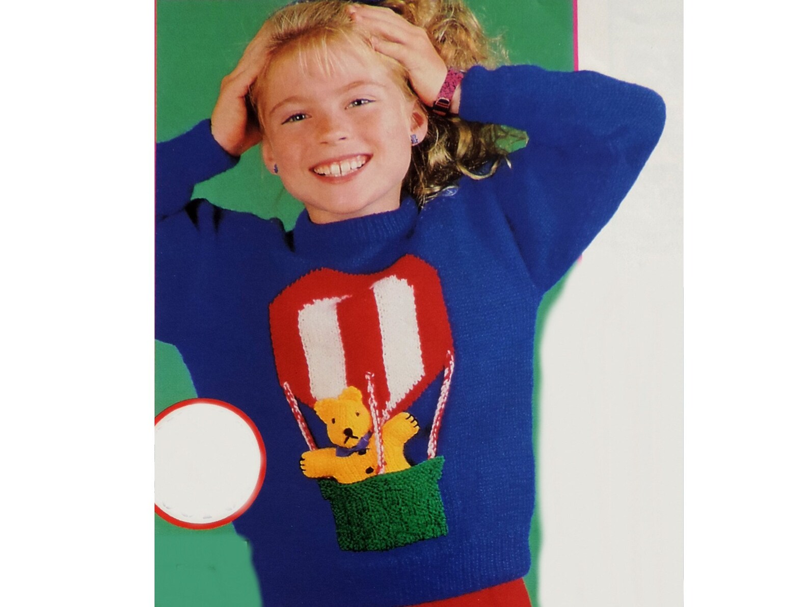 Hot Air Balloon Sweater Knitting Pattern PDF Childs Jumper Etsy UK
