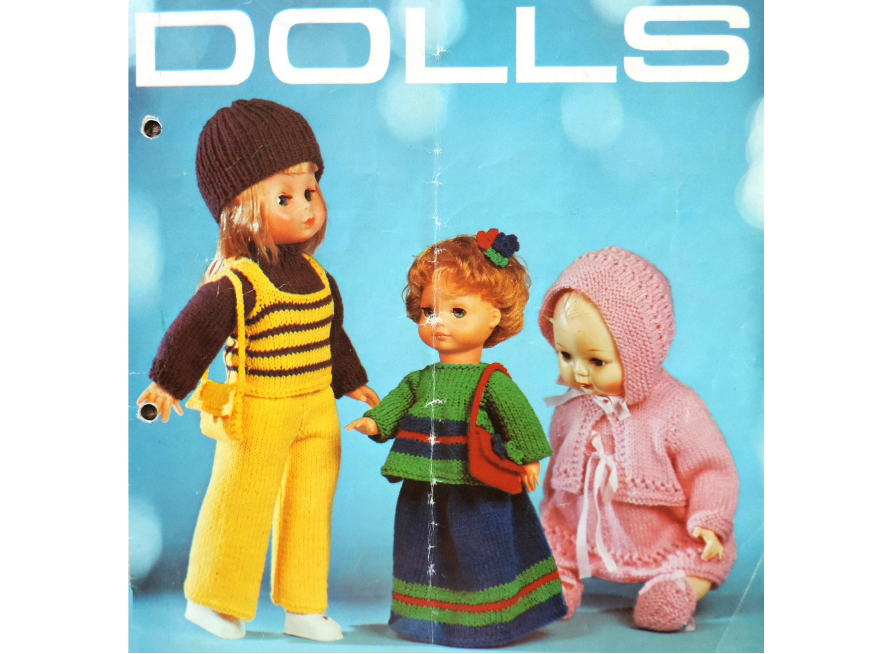 Vintage Dolls Clothes Knitting Pattern PDF Trousers Tanktop Etsy UK