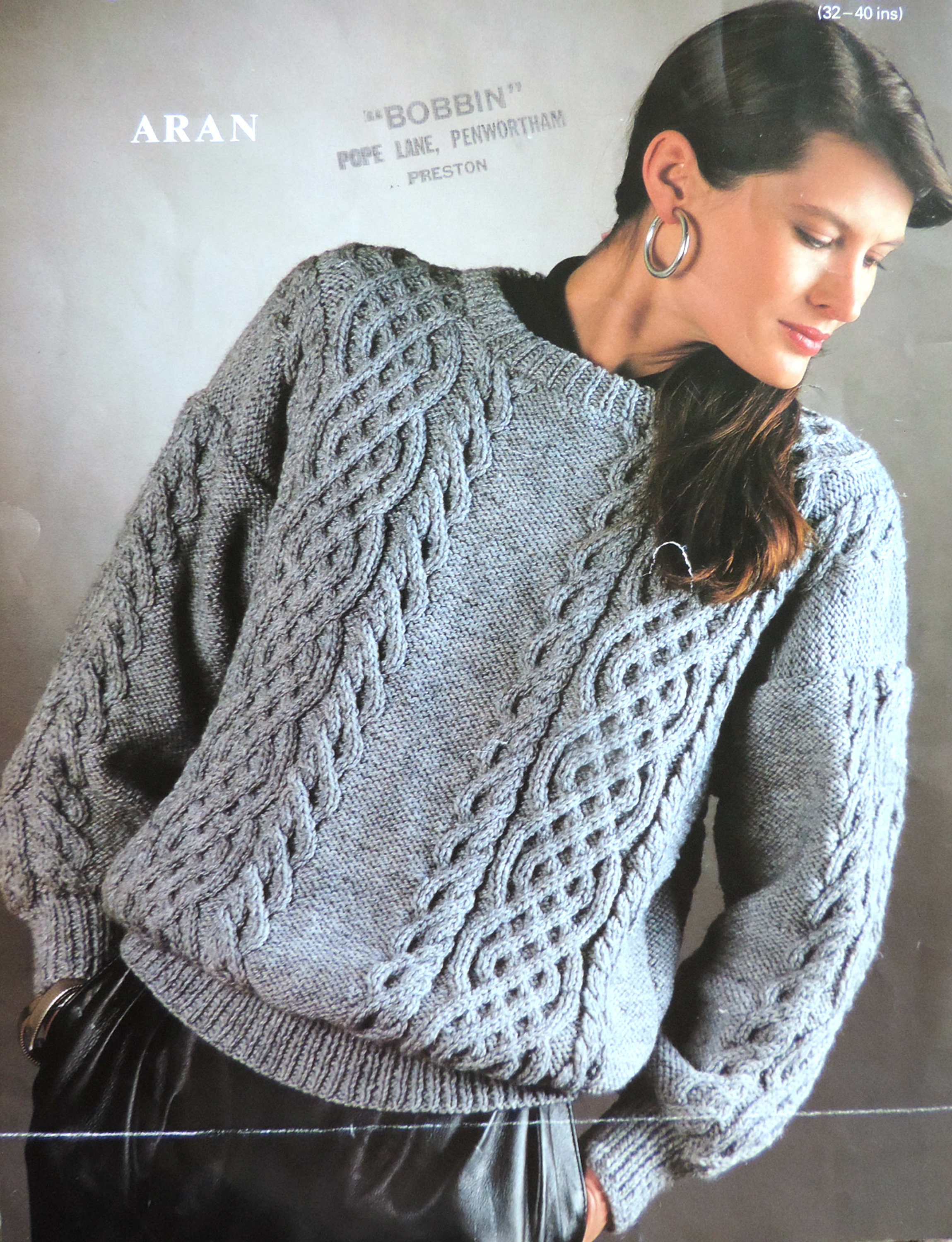 Womens Aran Celtic Knot Sweater 