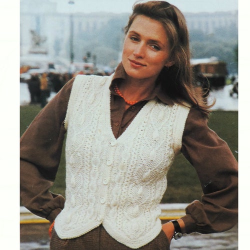 Family Aran Slipover and Waistcoat 