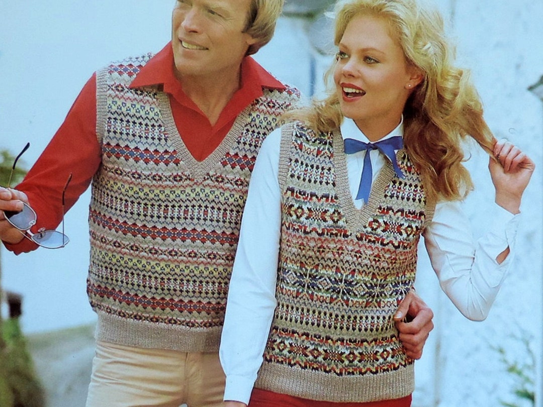 Fair Isle Tank Top Vest Knitting Pattern PDF 3242 Etsy UK