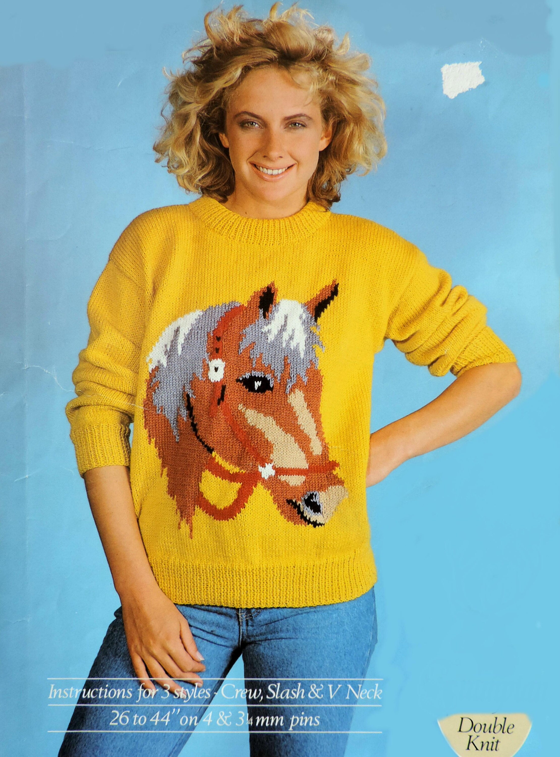 Horse Sweater Knitting Pattern PDF Womens Mens Childs Etsy