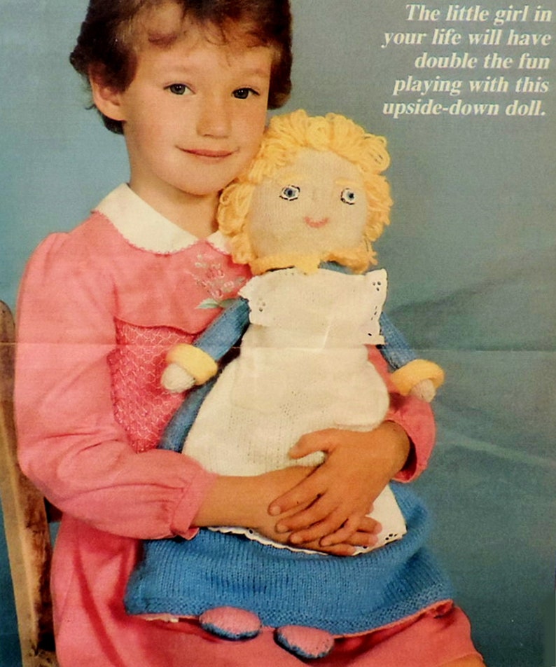 Doll Knitting Pattern PDF Topsy Turvy Upside Down Rag Dolly Etsy UK
