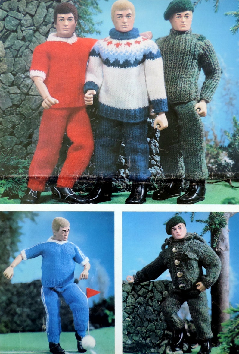 Action Man Doll Toy Clothes Knitting Pattern PDF Sport/Army Etsy