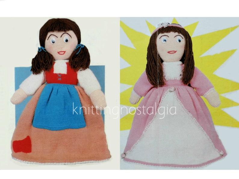 Cinderella Upside Down Doll Vintage Knitting Pattern PDF Etsy UK