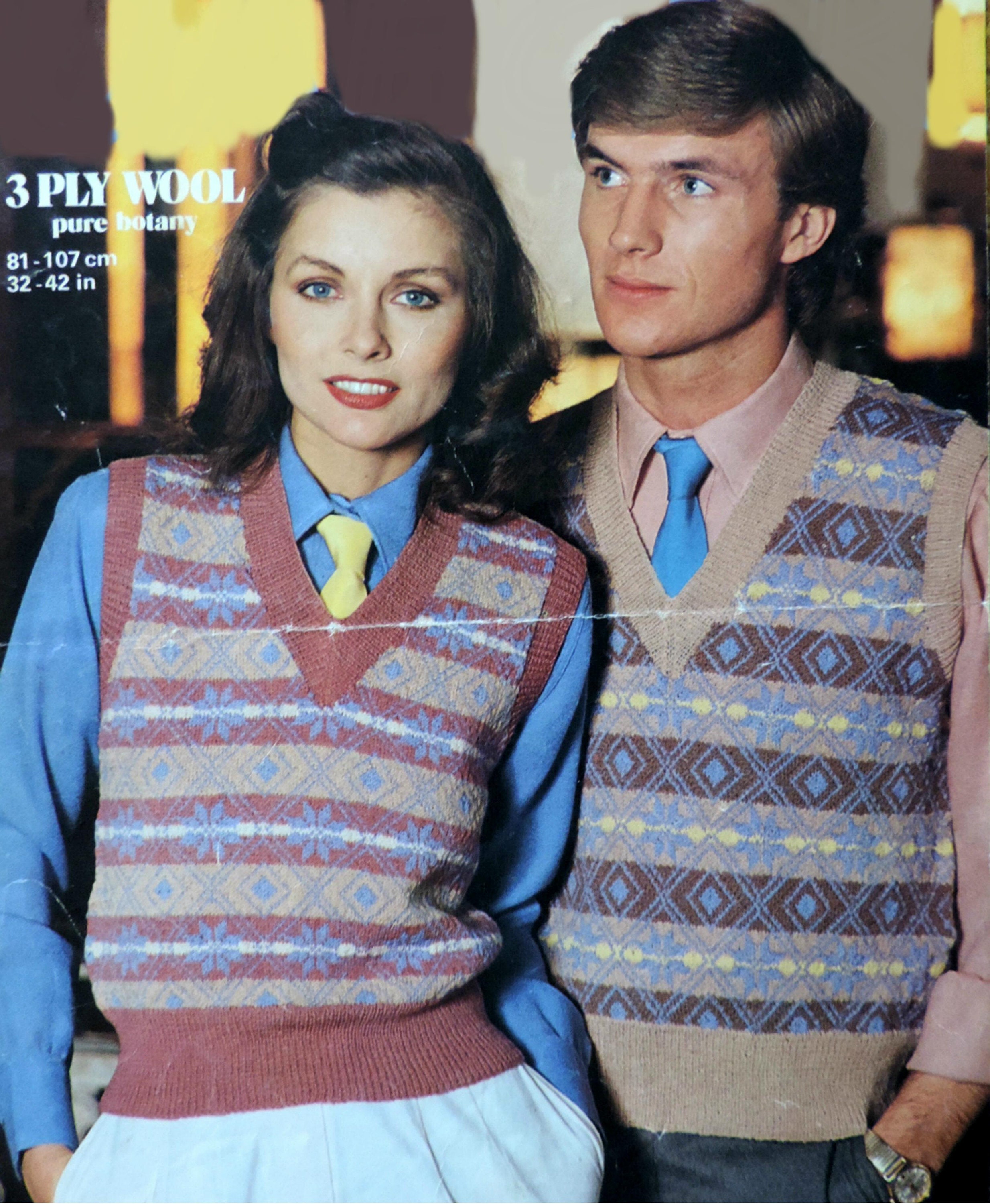 Womens Mens Fair Isle TANK TOP Knitting Pattern PDF Ladies Etsy