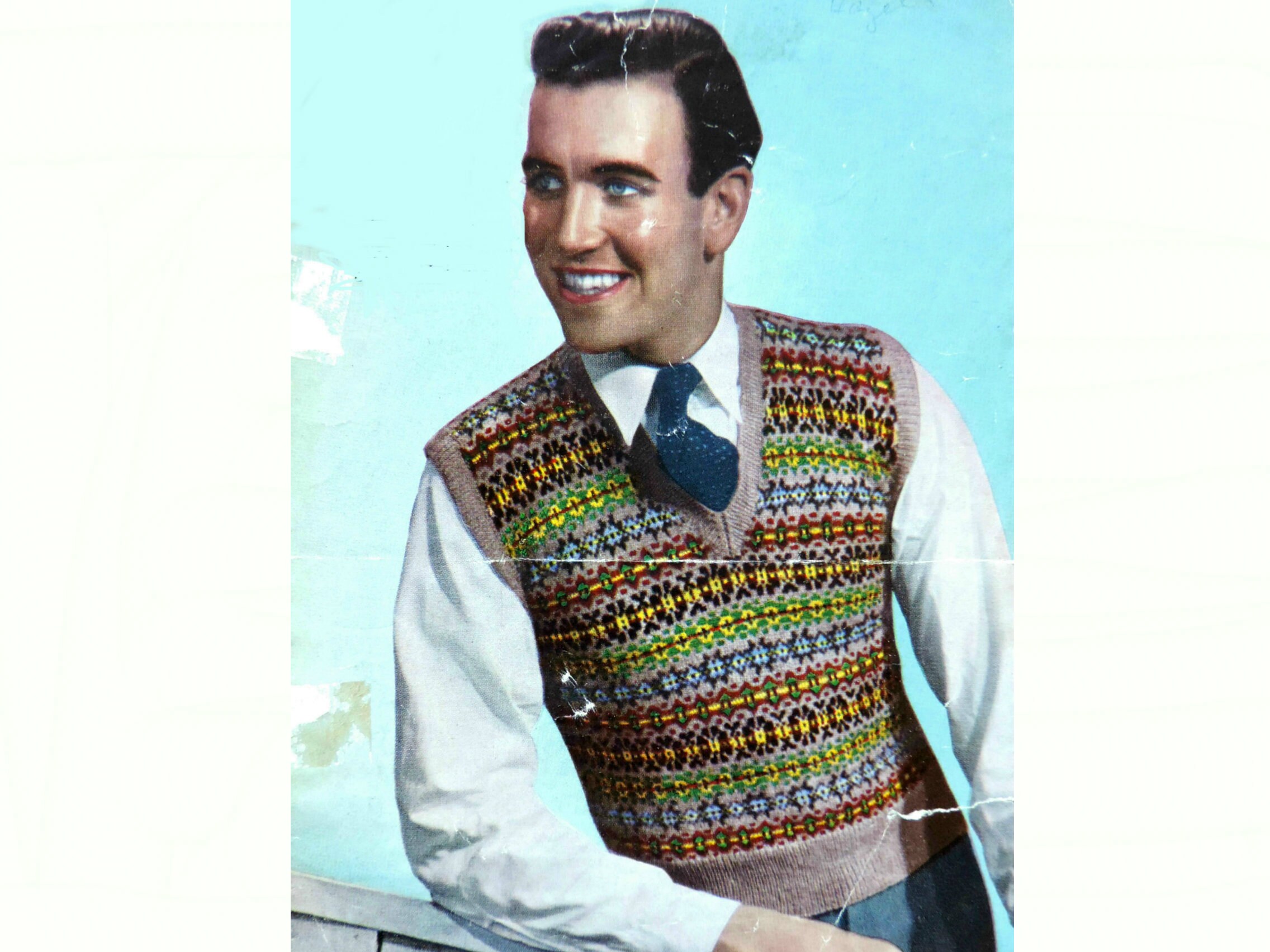 fair isle sleeveless jumper