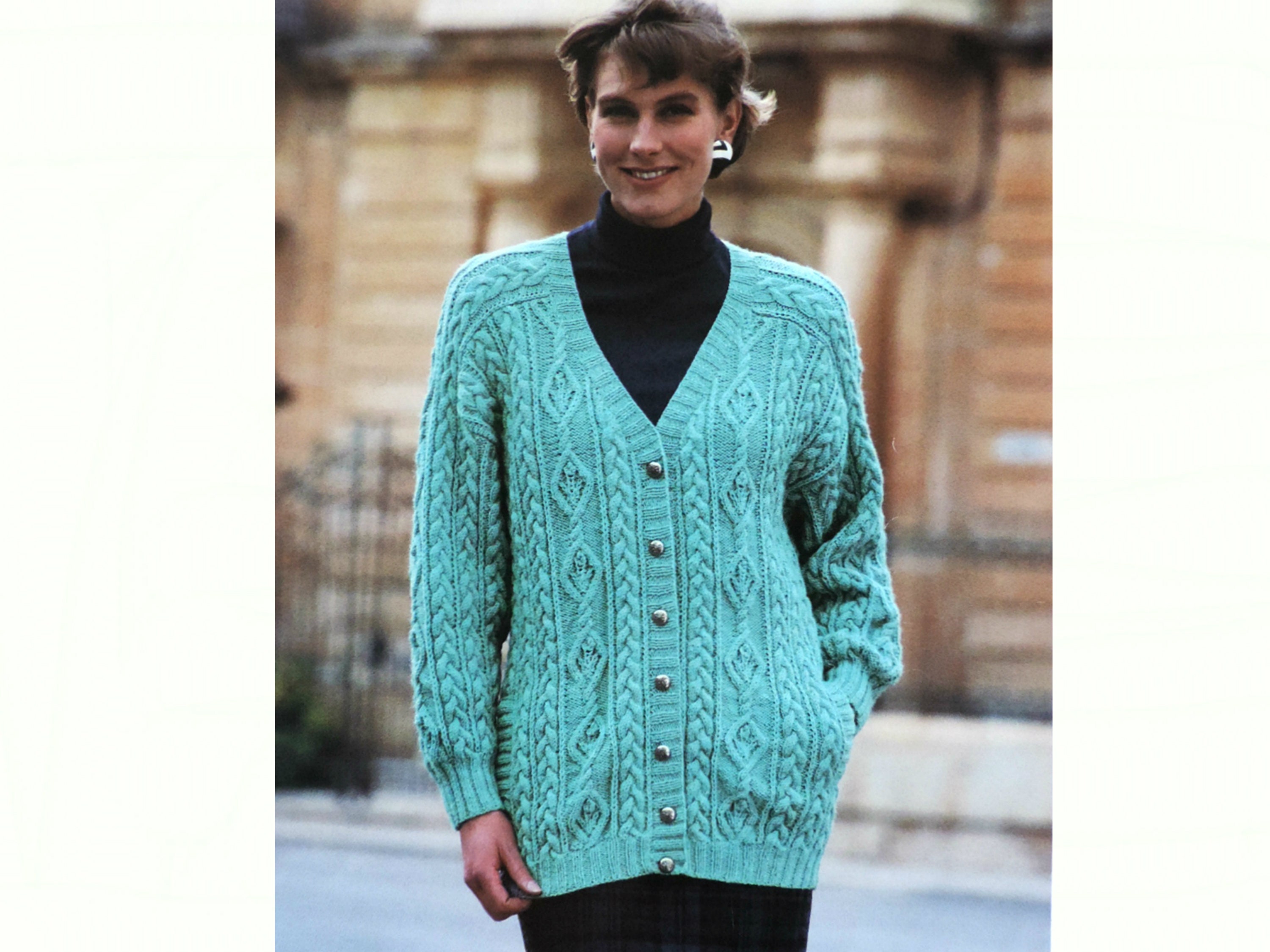 Long Cardigan Knitting Pattern PDF 