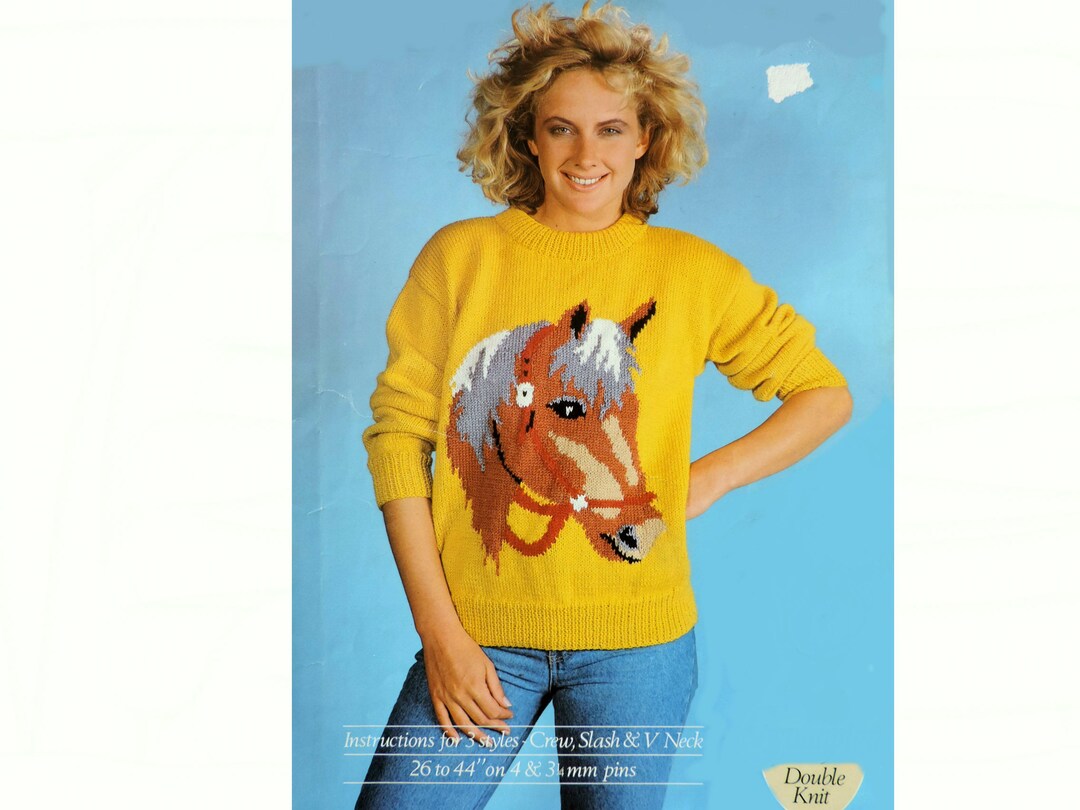Horse Sweater Knitting Pattern PDF Womens Mens Childs Etsy UK