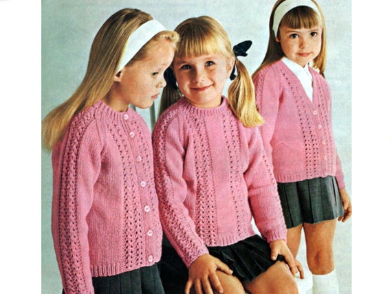 Sweater Knitting Pattern PDF Childs 