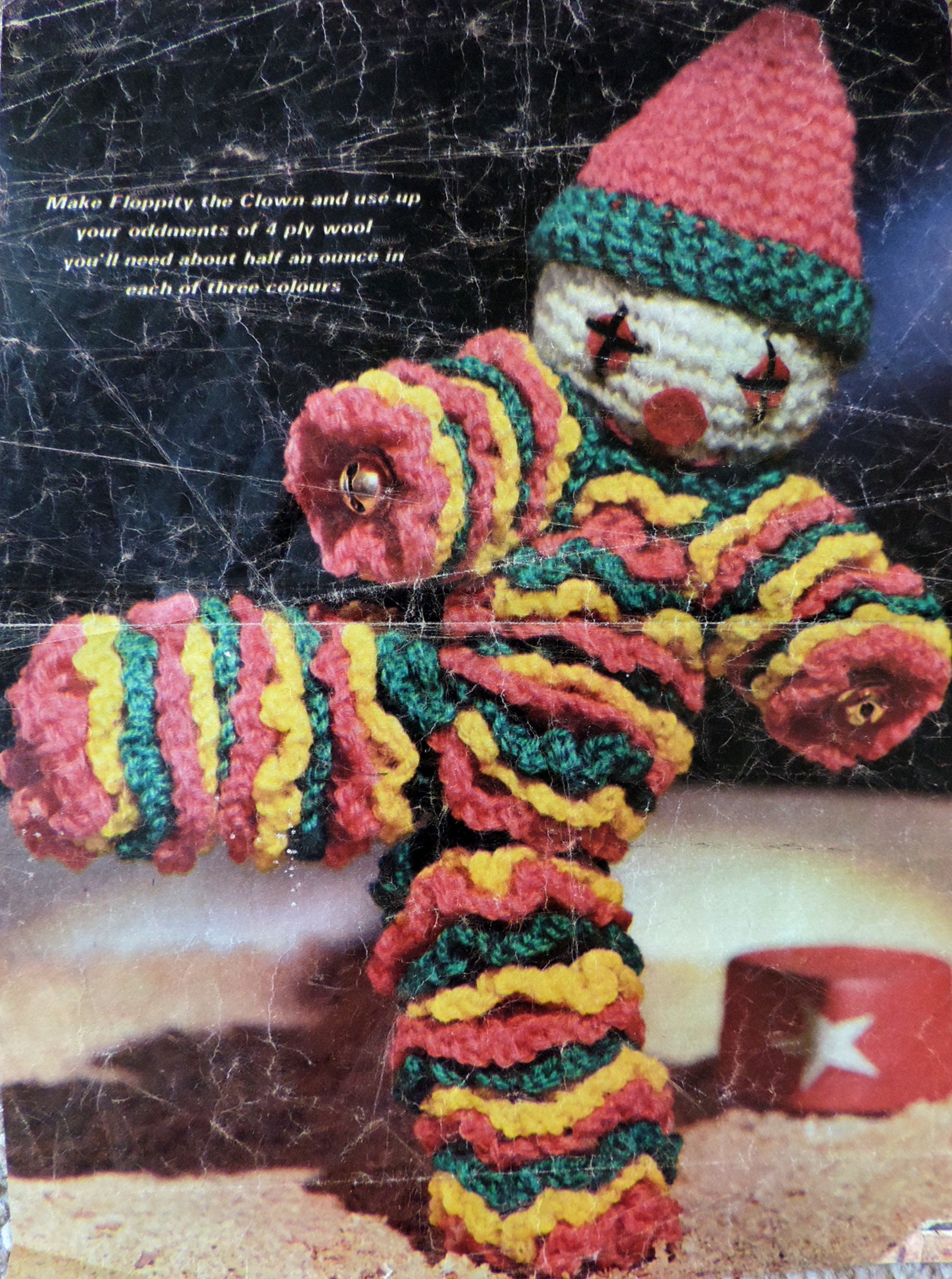 CLOWN DOLL Crochet Pattern PDF Vintage Soft Toy Circus Clown Etsy
