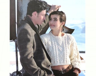 cropped aran jumper