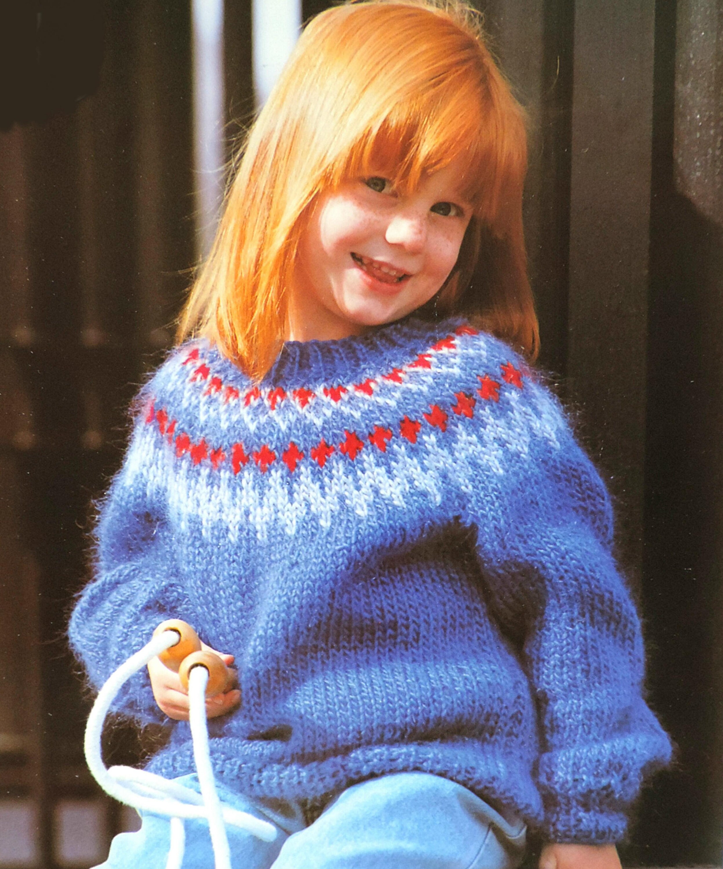 Girls & Womens Fair Isle Yoke Sweater Knitting Pattern PDF Etsy UK
