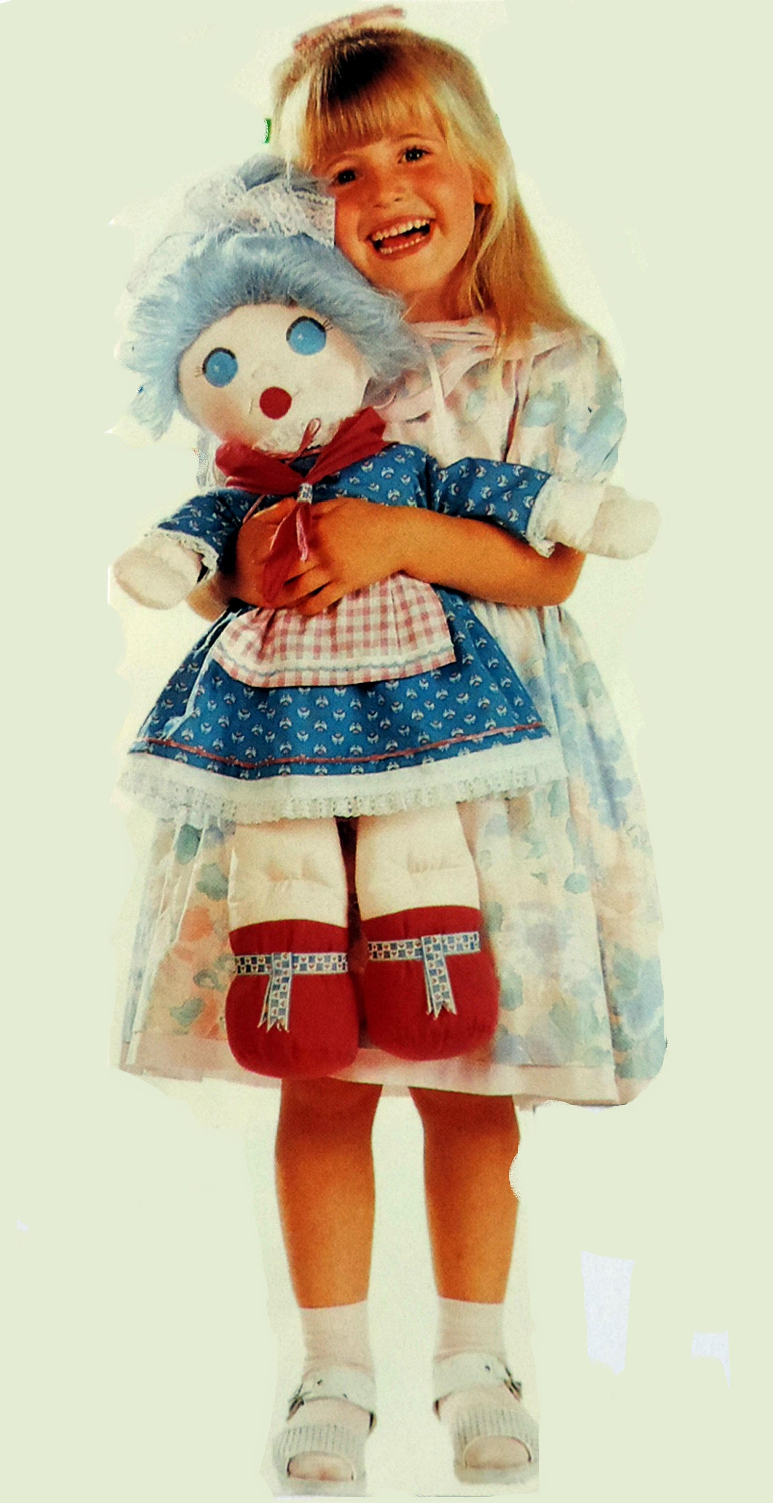 Rag Doll Toy Vintage Sewing Pattern PDF Cloth Doll with Dolls | Etsy