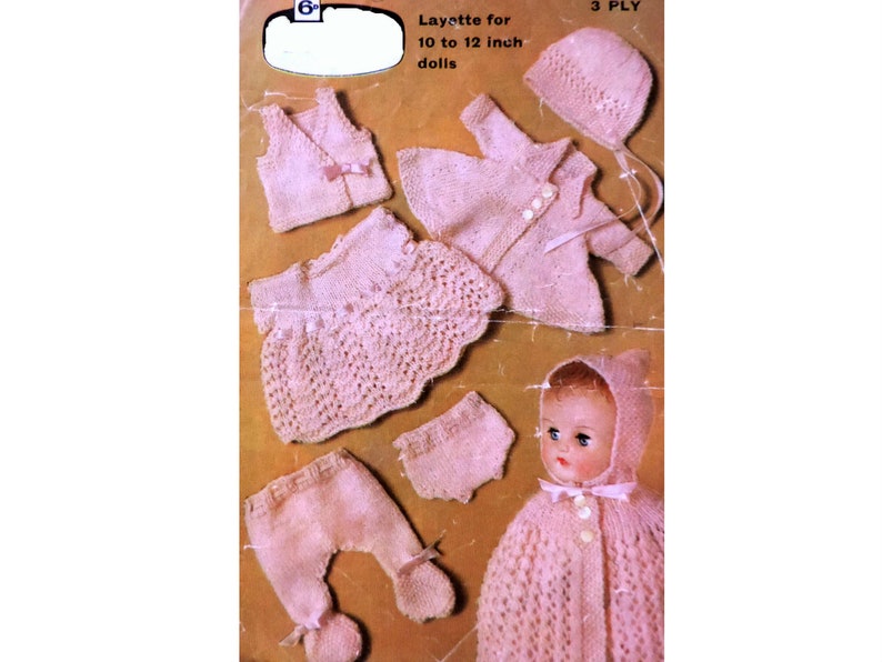 Dolls Clothes Knitting Pattern PDF Pram Set Layette for 10 to Etsy UK
