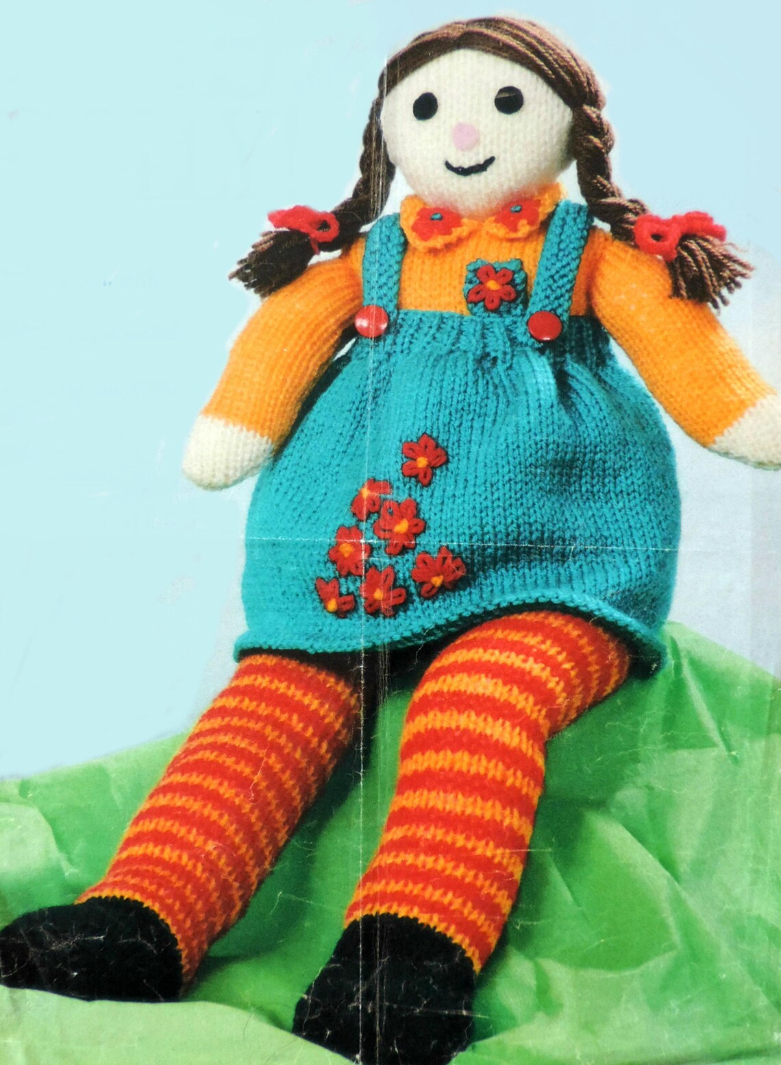 Rag Doll Knitting Pattern PDF Knitted Doll Pattern Soft Etsy
