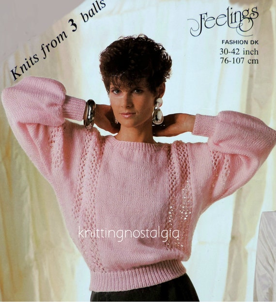 Dolman Sleeve Sweater Knitting Pattern 