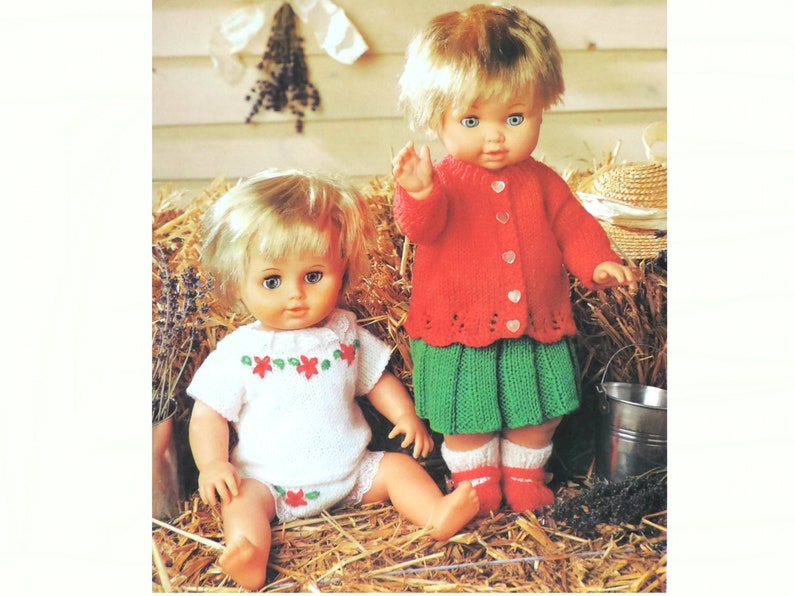 Vest 19-22 inch 15-18 Dolls Clothes Knitting Pattern PDF Socks Skirt Doll Outfit Cardigan Doll Shoes Pants 12-14 Instant Download