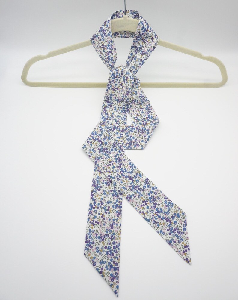 Liberty Scarf/ Skinny Scarf/ Women's Scarves/ Floral Scarf/ Spring Scarves/ Neck Tie/ Purse Scarf/ Gift for Mom, Bridesmaids or Valentine image 11