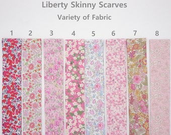 Liberty Scarf/ Skinny Scarf/ Spring Floral Women's Scarves/ Neck Tie/ Purse Scarf /Hair Tie/ Gift for Mom or Bridesmaid/ Mother's day gift