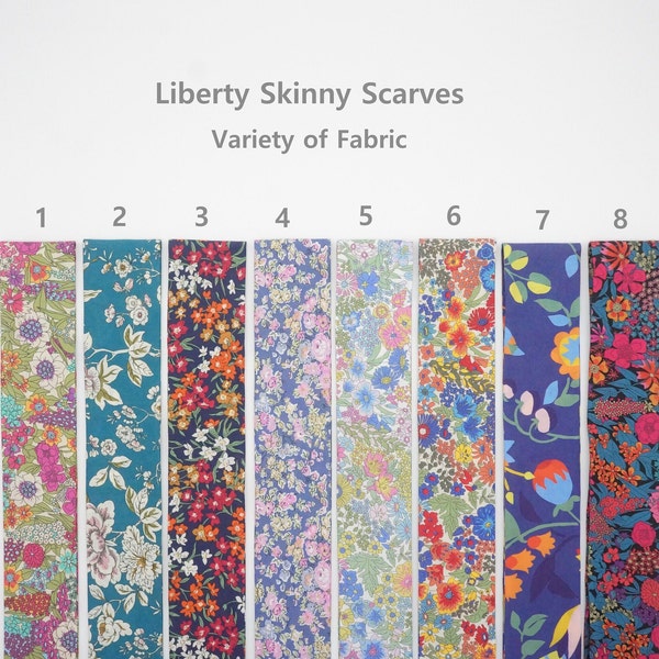 Liberty Scarves/ Skinny Scarf/ Floral Spring Scarf/ Bandeau/ Necktie/ Purse Scarf /Hairtie/ Gift for Mom or Bridesmaid/ Valentine's day Gift