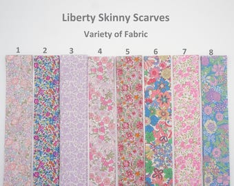 Liberty Scarf/ Skinny Scarf/ Women's Scarves/ Spring Scarf/ Neck Tie/ Purse Scarf/ Floral Scarf/ Gift for Mom, Bridesmaids  or Valentine