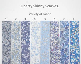 Liberty Scarf/ Skinny Scarf/ Women's Scarves/ Spring Scarf/ Neck Tie/ Purse Scarf/ Hir Tie/ Gift for her, Mom, Bridesmaids, or Valentine